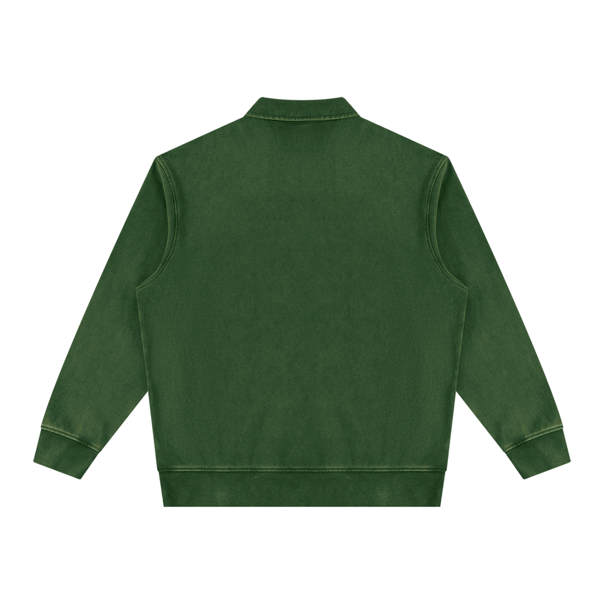 The One Sudadera Lavado Vintage con Cremallera de Cuarto
