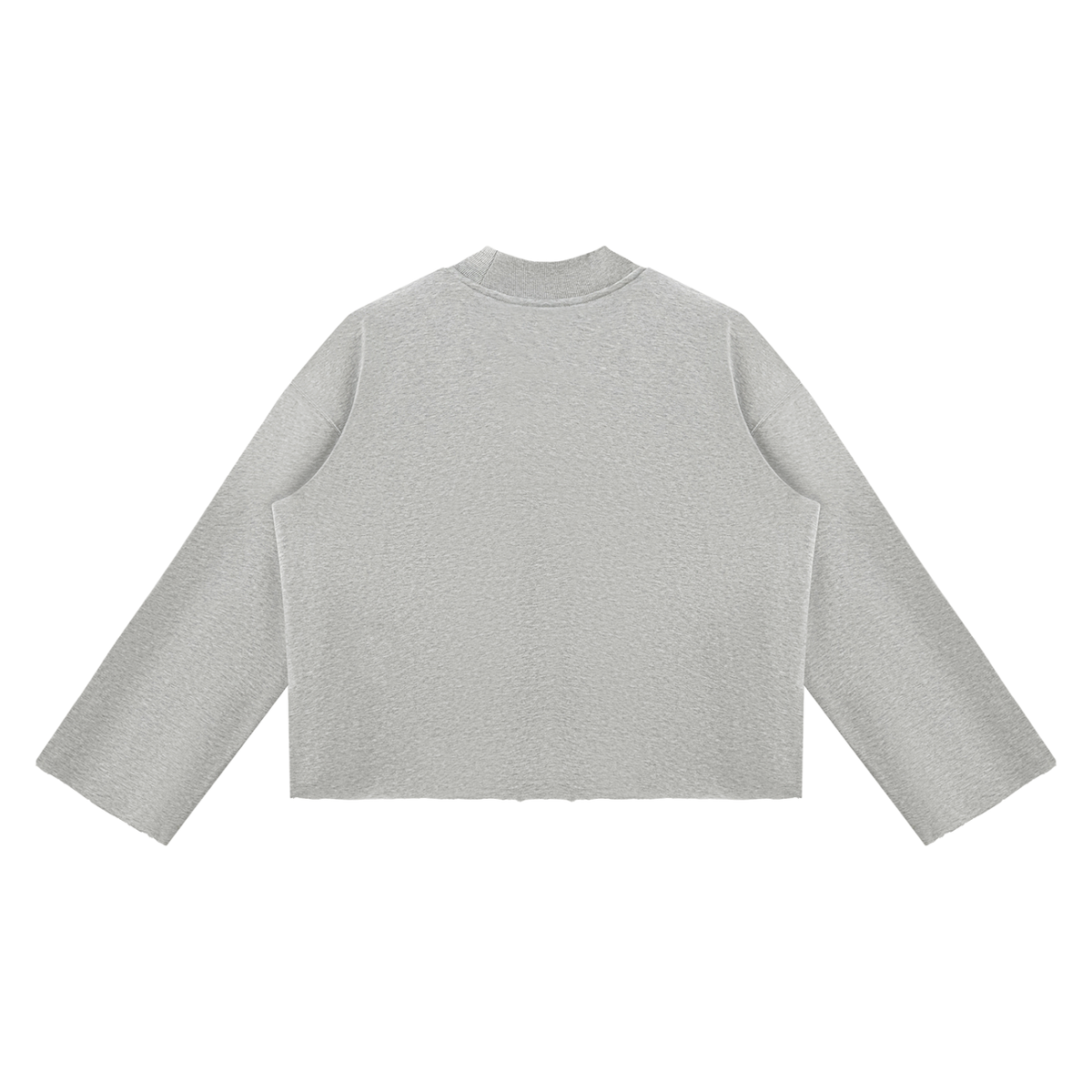 The One Sudadera Cuello Alto Bordes sin Rematar Boxy
