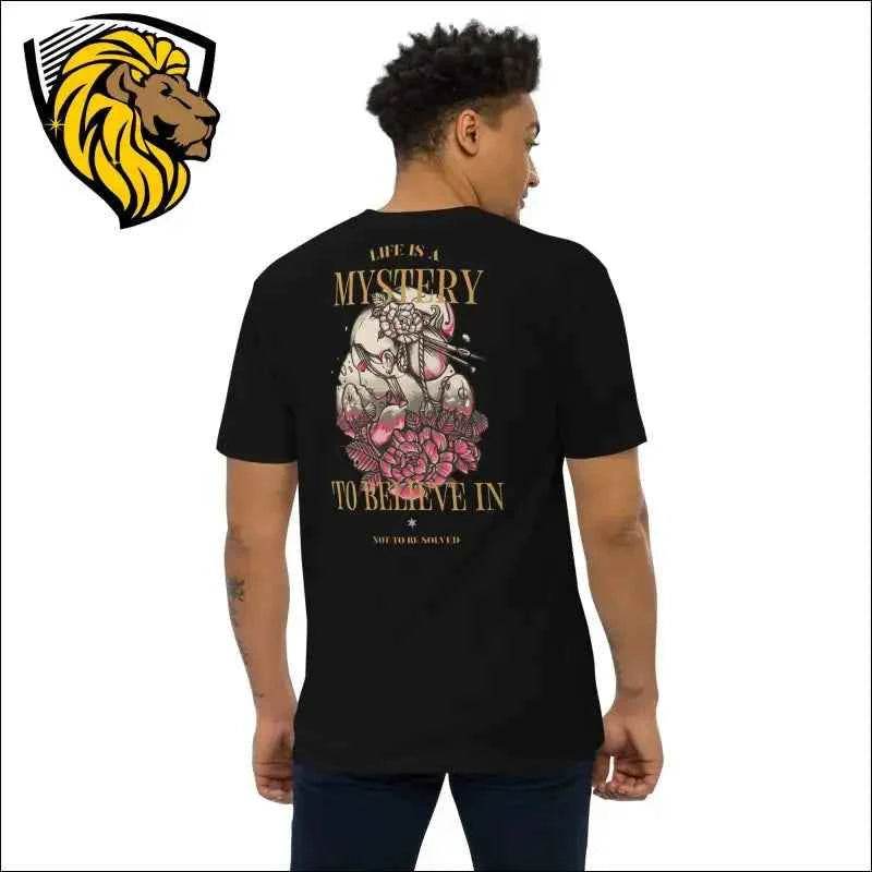 Believe In T-Shirt: Black Cotton, Lion Logo, Versatile Style - The One PR