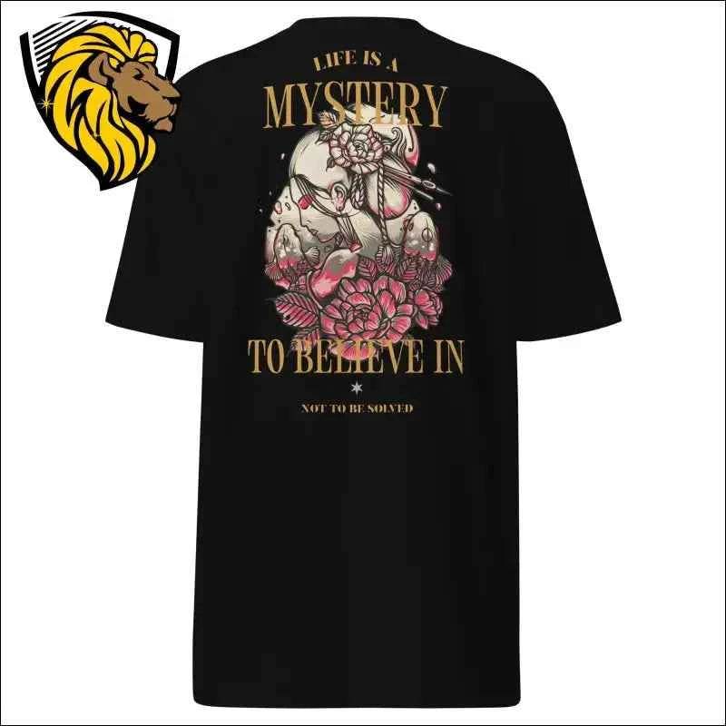 Believe In T-Shirt: Black Cotton, Lion Logo, Versatile Style - The One PR