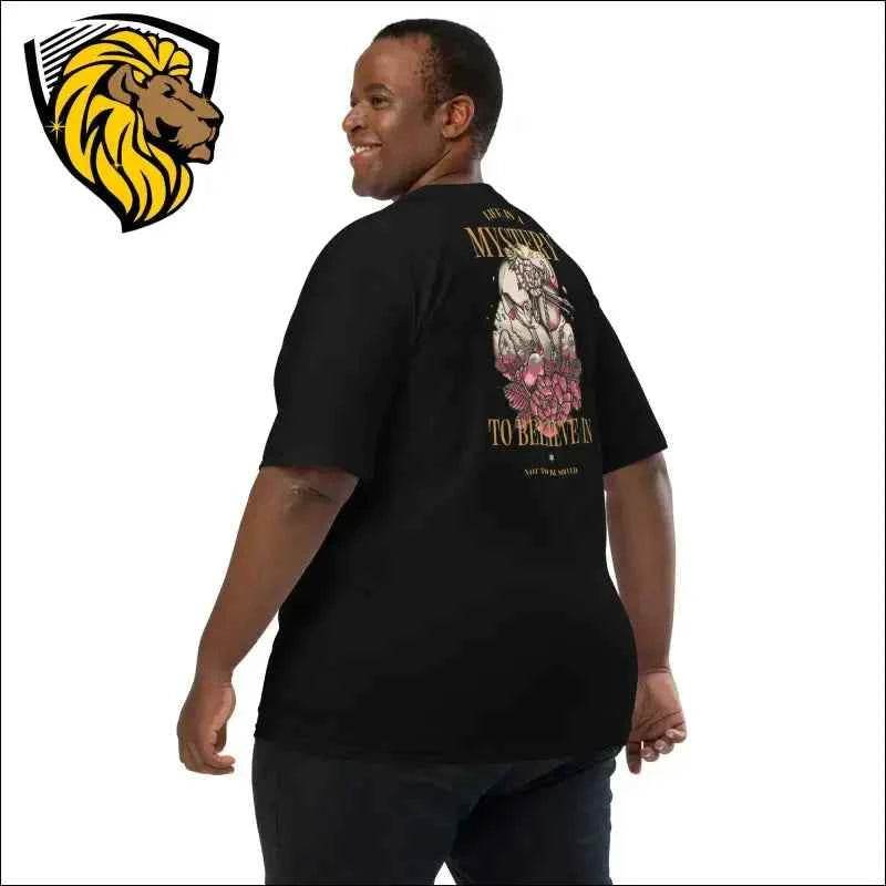 Believe In T-Shirt: Black Cotton, Lion Logo, Versatile Style - The One PR