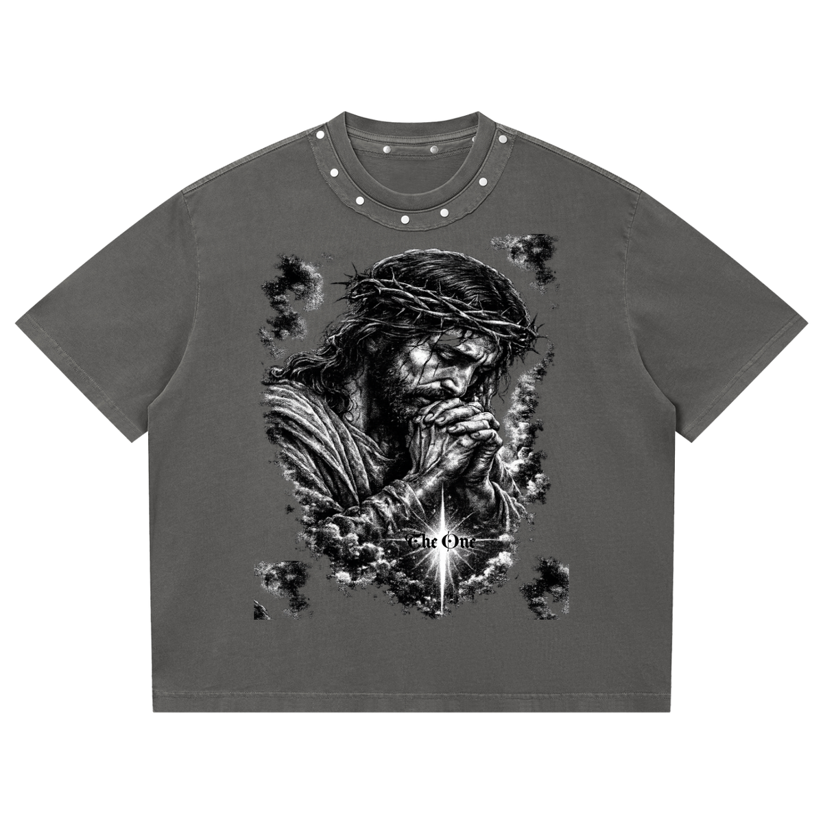Only God Judge Me Camiseta Boxy con Tachuelas