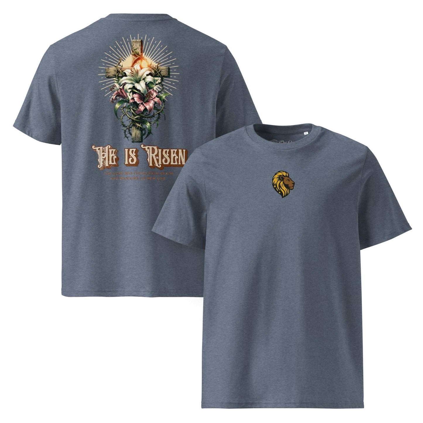 HE IS RISEN Christian T-shirt | Easter shirt, Jesus Cross, Lion | The One PR | Religious Apparel Faith Tee