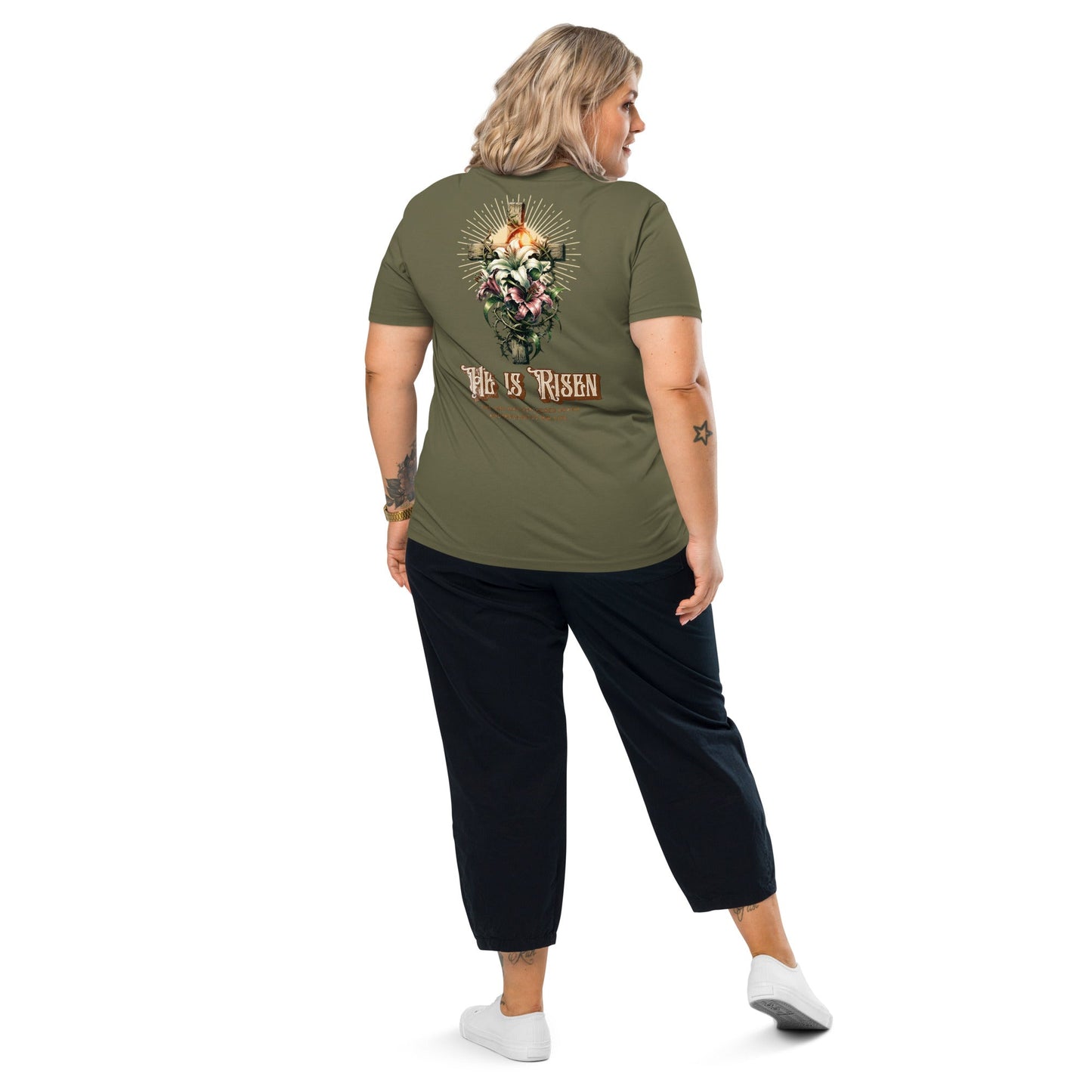He is Risen organic cotton t-shirt High-Quality Eco T-Shirt "He is Risen" - The One PR Collection The One PR