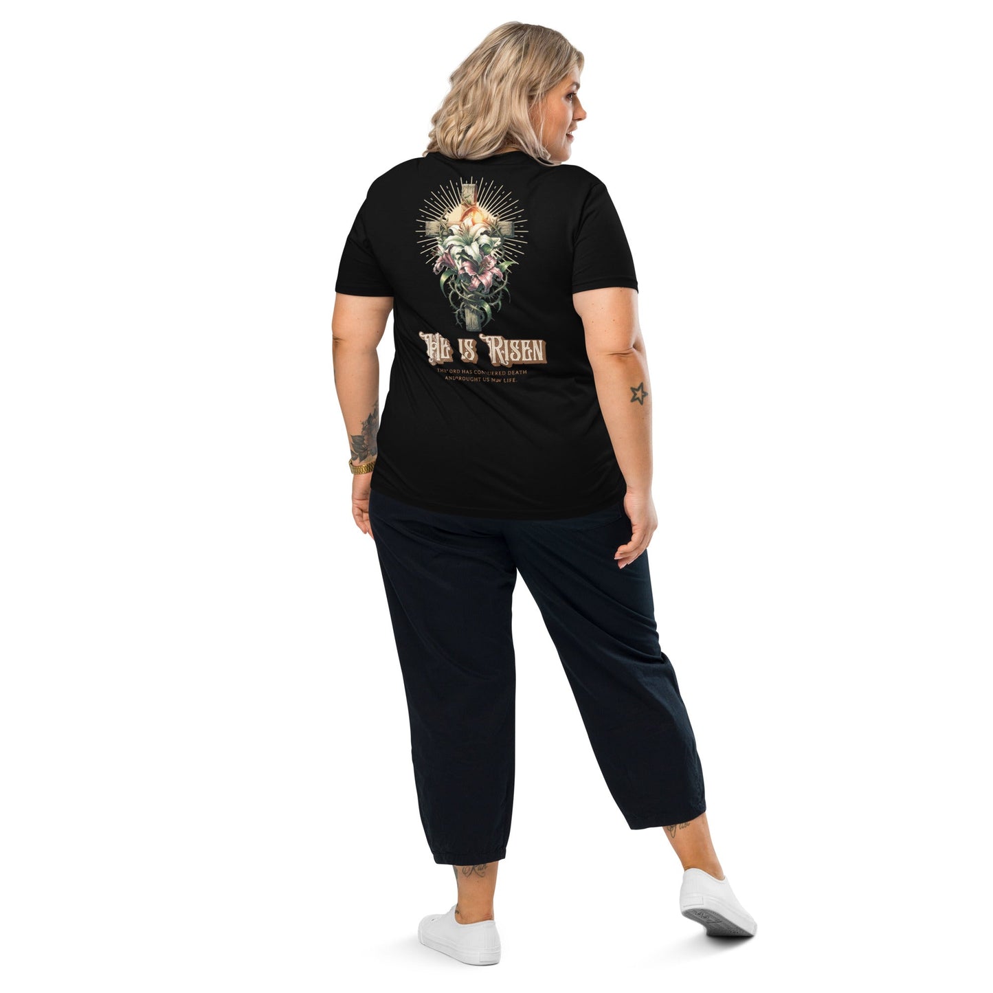 He is Risen organic cotton t-shirt High-Quality Eco T-Shirt "He is Risen" - The One PR Collection The One PR