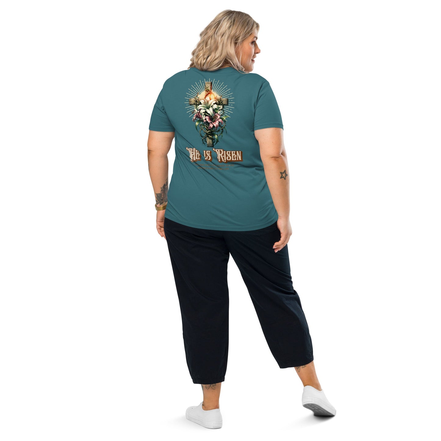 He is Risen organic cotton t-shirt High-Quality Eco T-Shirt "He is Risen" - The One PR Collection The One PR