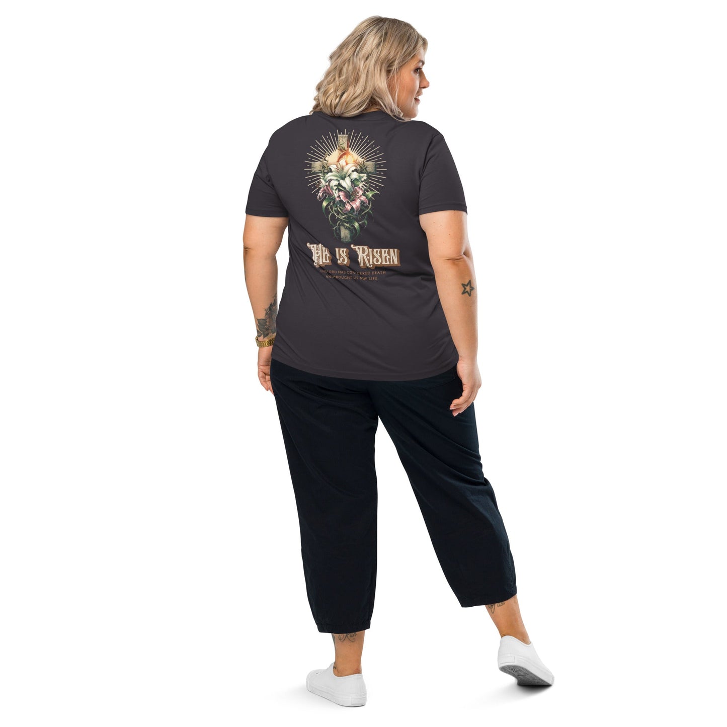 He is Risen organic cotton t-shirt High-Quality Eco T-Shirt "He is Risen" - The One PR Collection The One PR