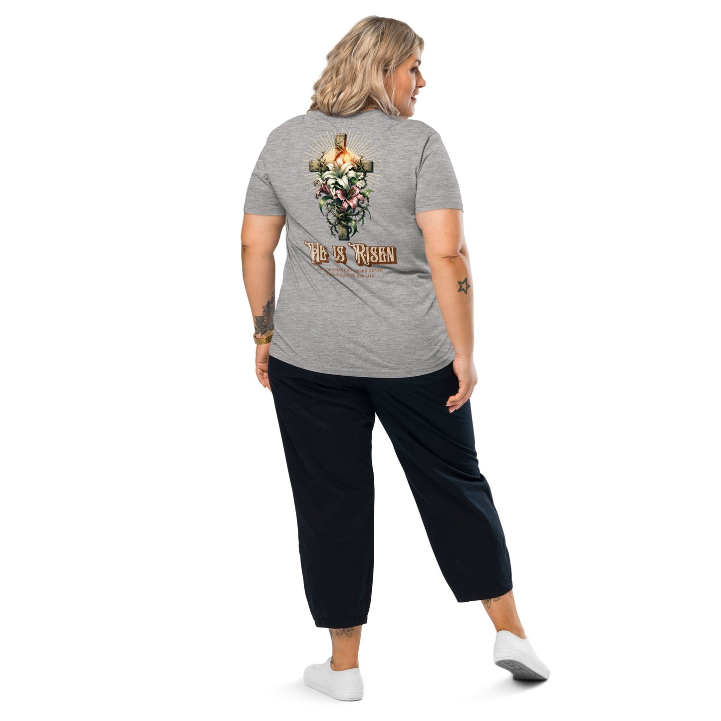 He is Risen organic cotton t-shirt High-Quality Eco T-Shirt "He is Risen" - The One PR Collection The One PR