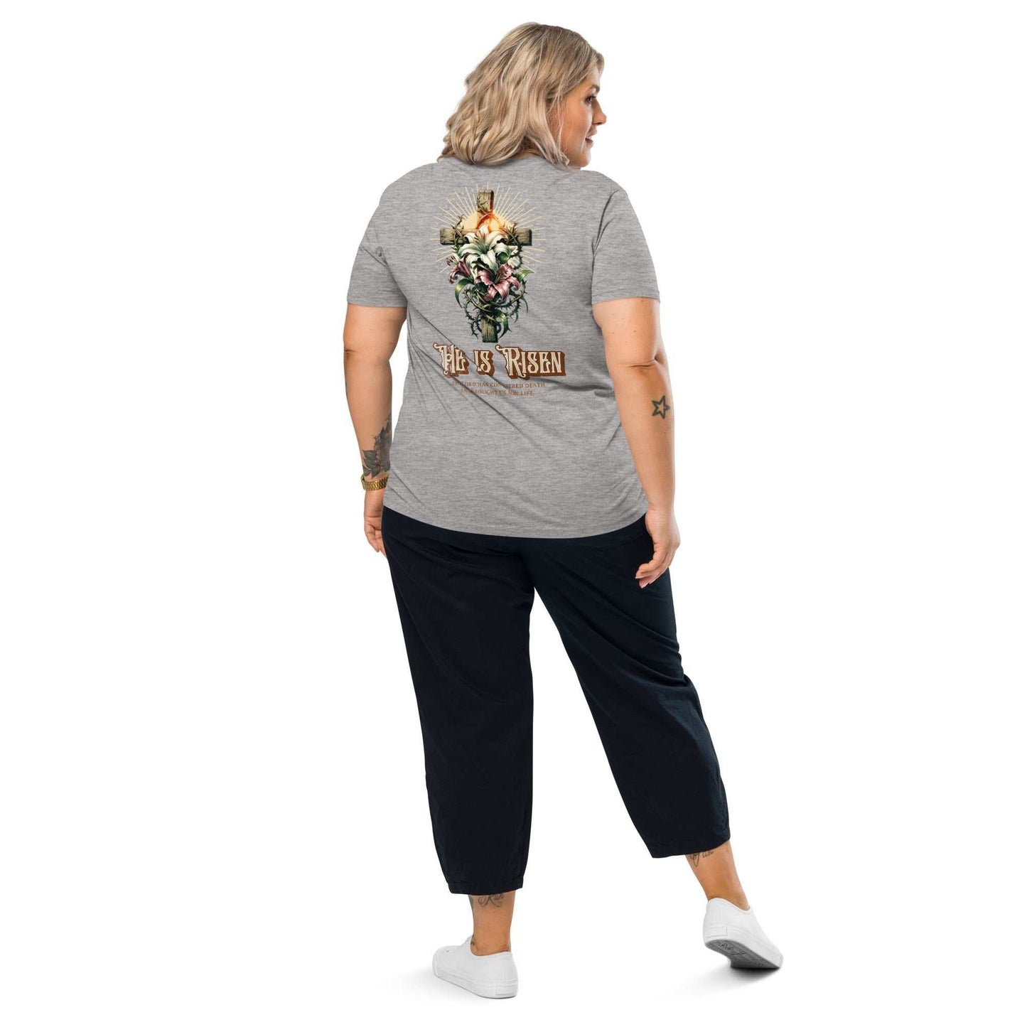 He is Risen Organic T-shirt | Christian Easter Tee | Eco-Friendly | The One PR