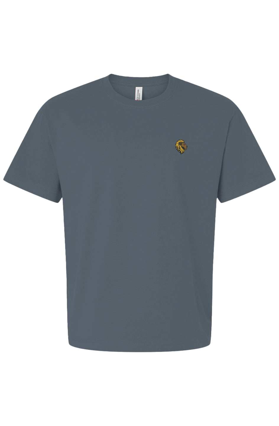 Grey Heavyweight T-Shirt with Lion Logo | Boxy Fit Unisex Tee