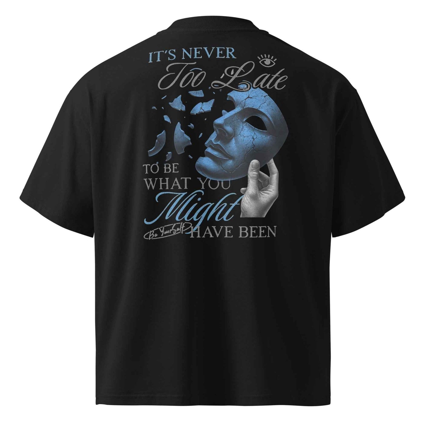 It's Never Too Late oversized high neck t-shirt - The One PR
