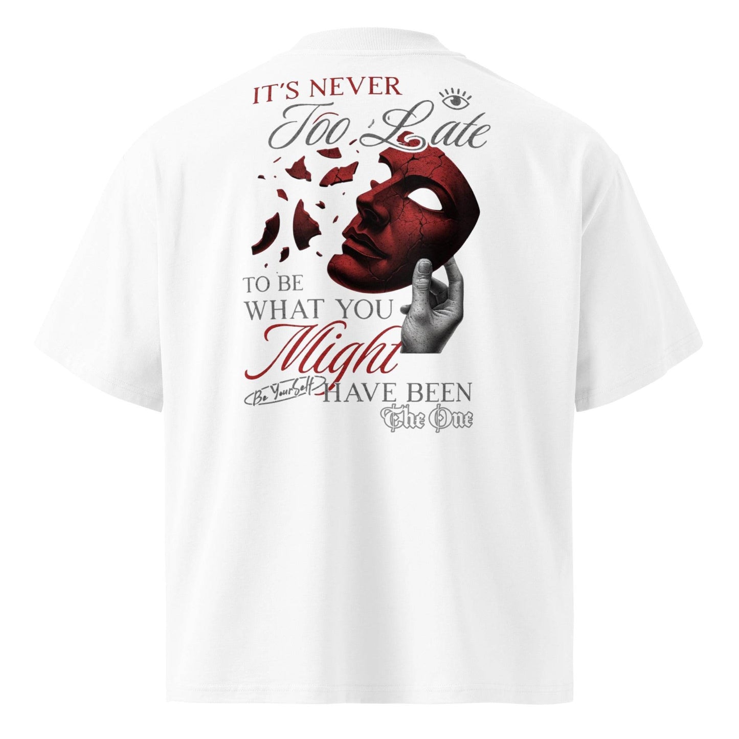 It's Never Too Late oversized high neck t-shirt - The One PR