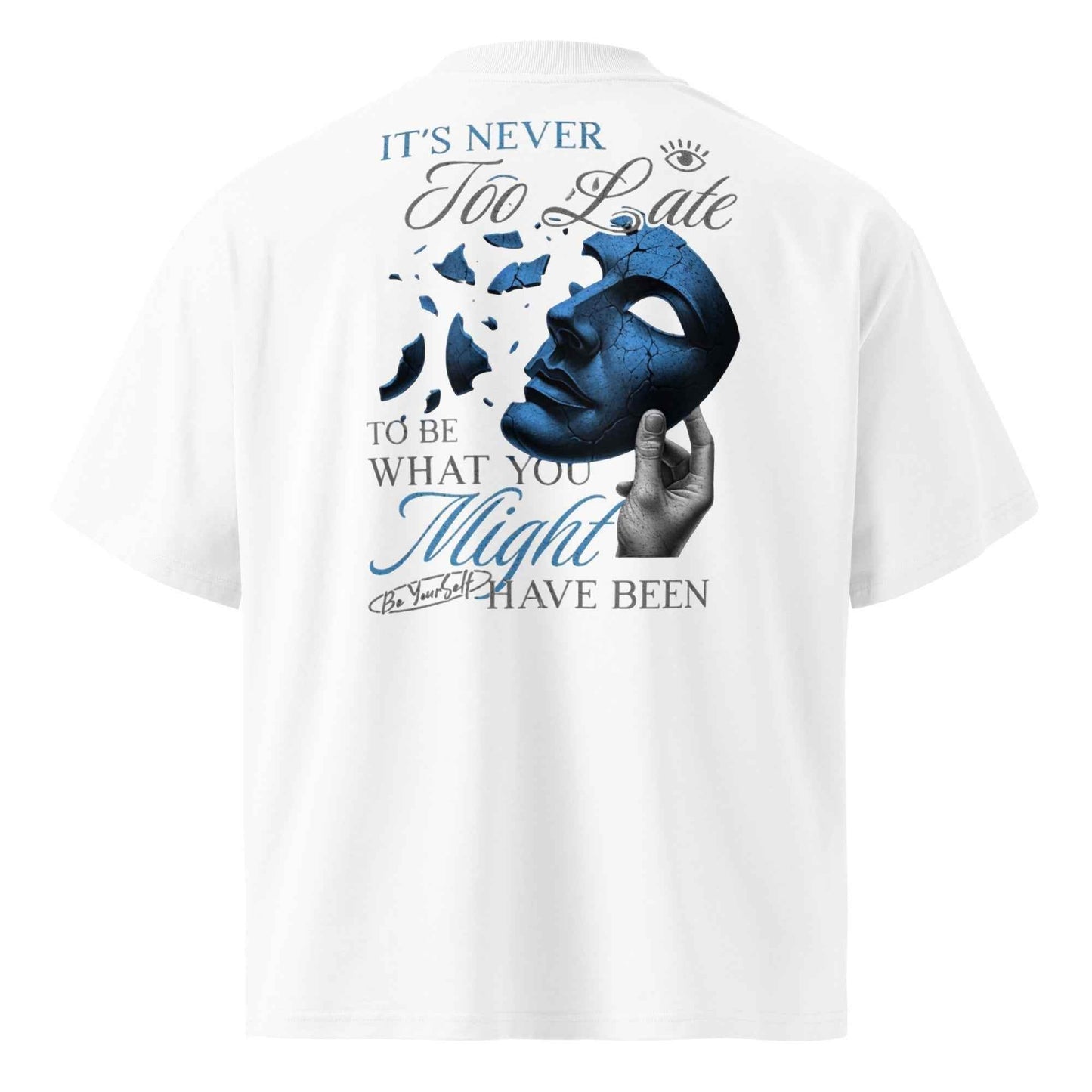 It's Never Too Late oversized high neck t-shirt - The One PR