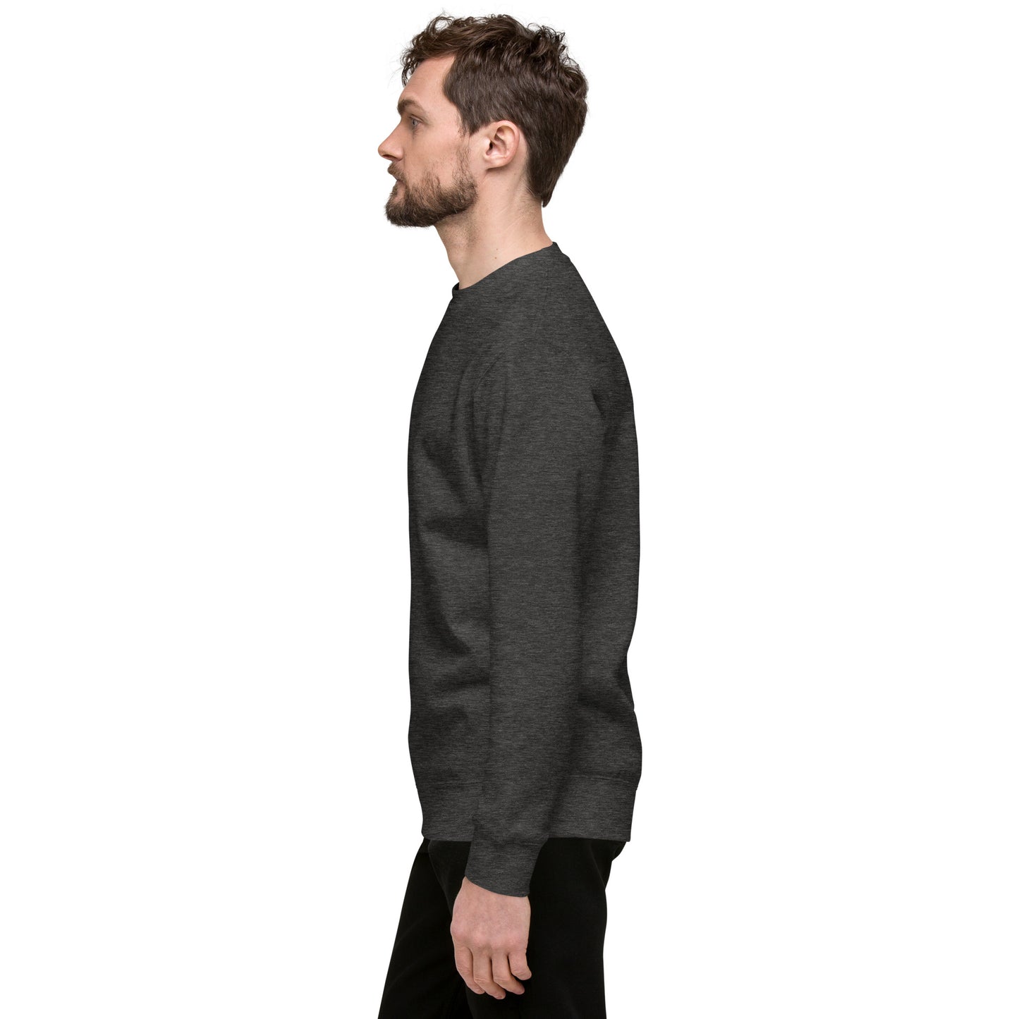 Unisex Dark Grey Crewneck Sweatshirt Mockup - Classic Fleece Pullover for Men and Women