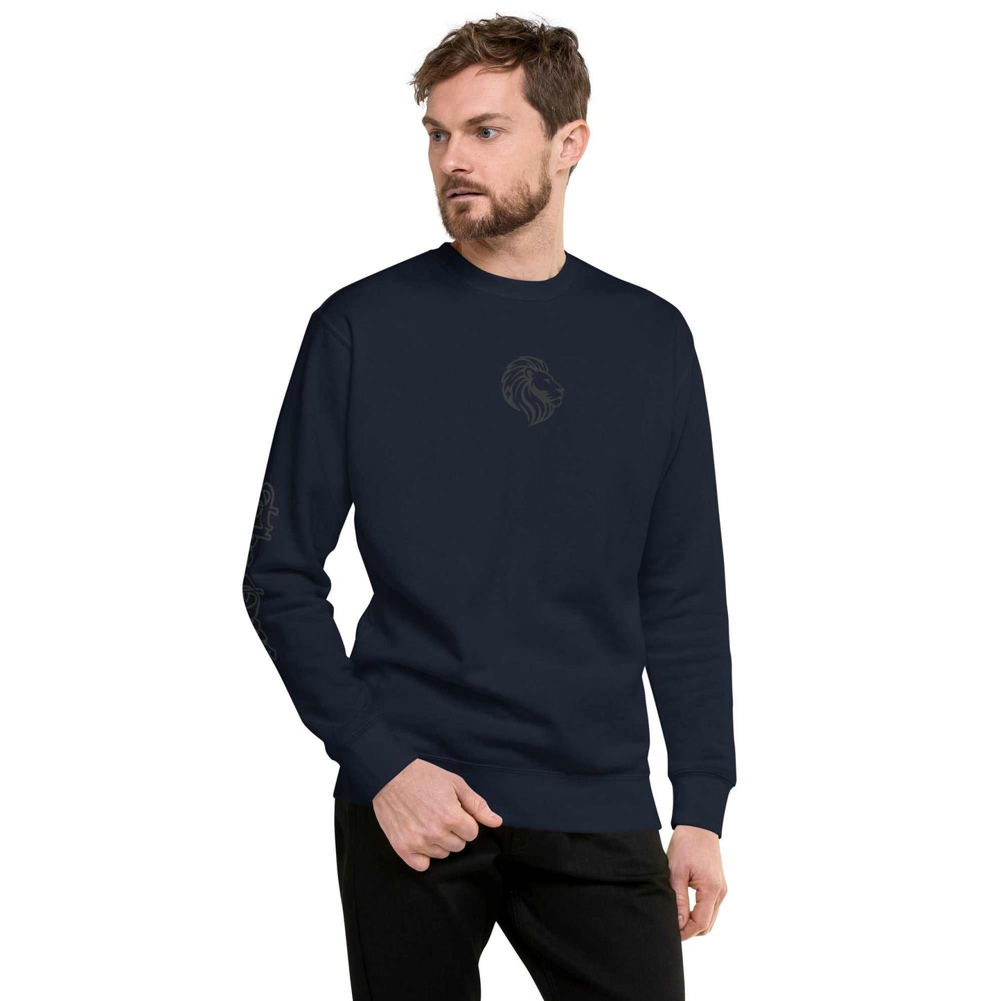 Unisex Premium Sweatshirt: Navy Crewneck Streetwear with Soft Fleece. Classic Design. Comfortable and Stylish for Everyday Wear.