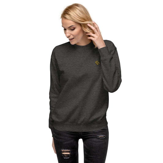 The One PR Unisex Sweatshirt - Woman in Grey Cotton Blend Pullover