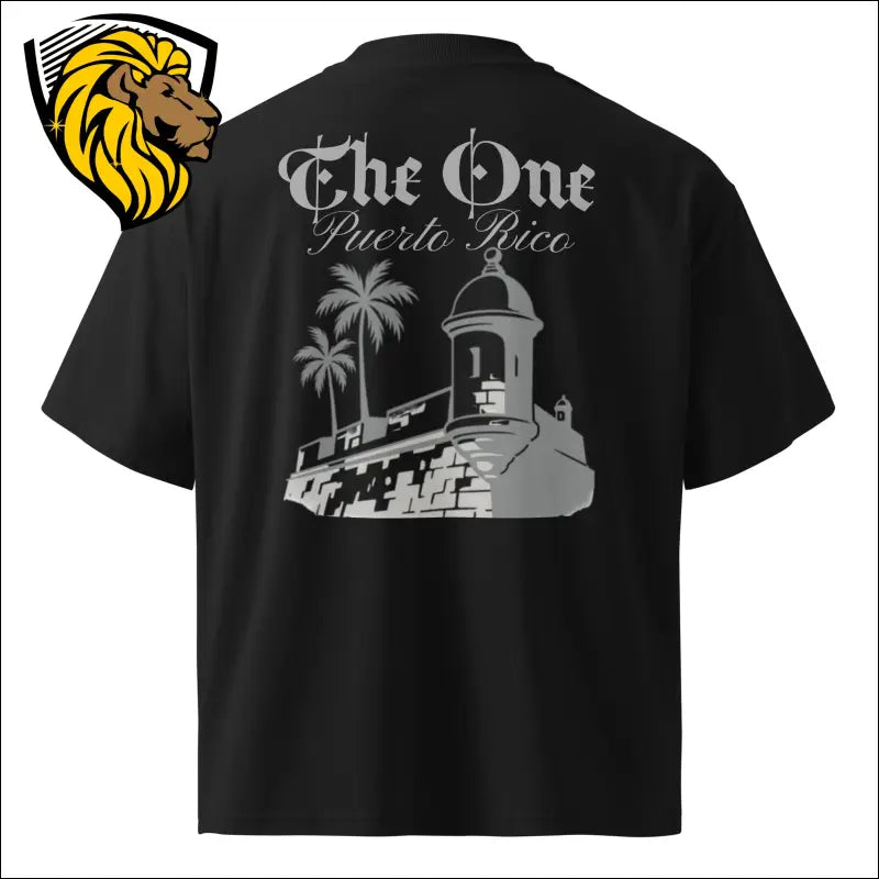 Yo Soy de Aqui oversized high neck t-shirt Sustainable Oversized High Neck Tee by The One PR - Perfect Fit! The One PR