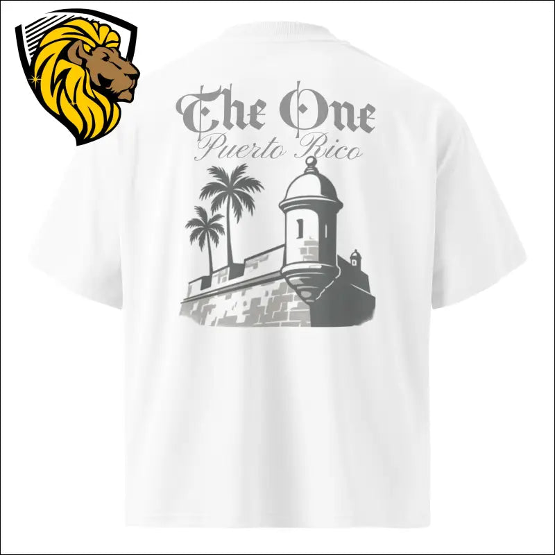 Yo Soy de Aqui oversized high neck t-shirt Sustainable Oversized High Neck Tee by The One PR - Perfect Fit! The One PR