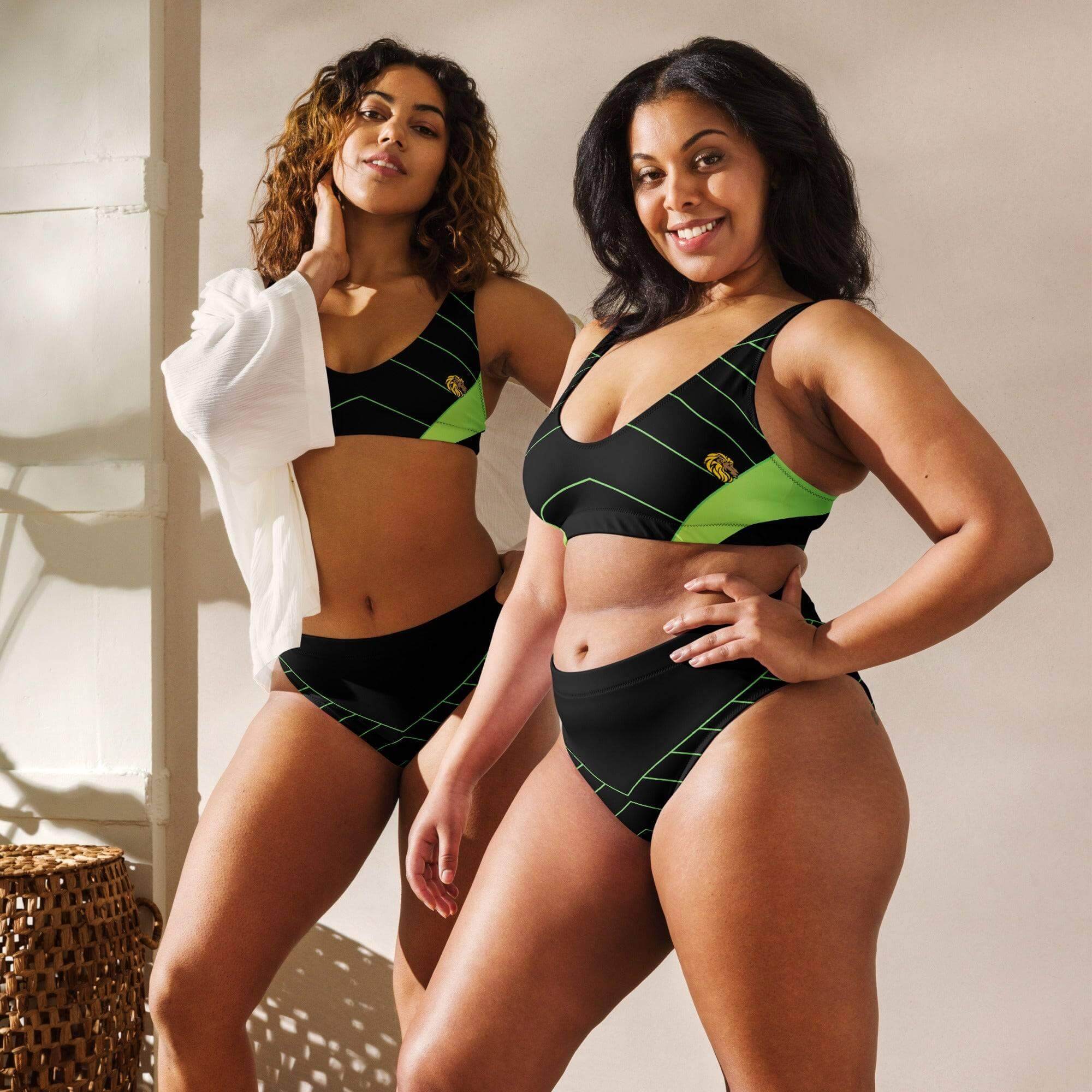 all-over-print-recycled-high-waisted-bikini-white-front-66dbd1a03f612 - The One PR