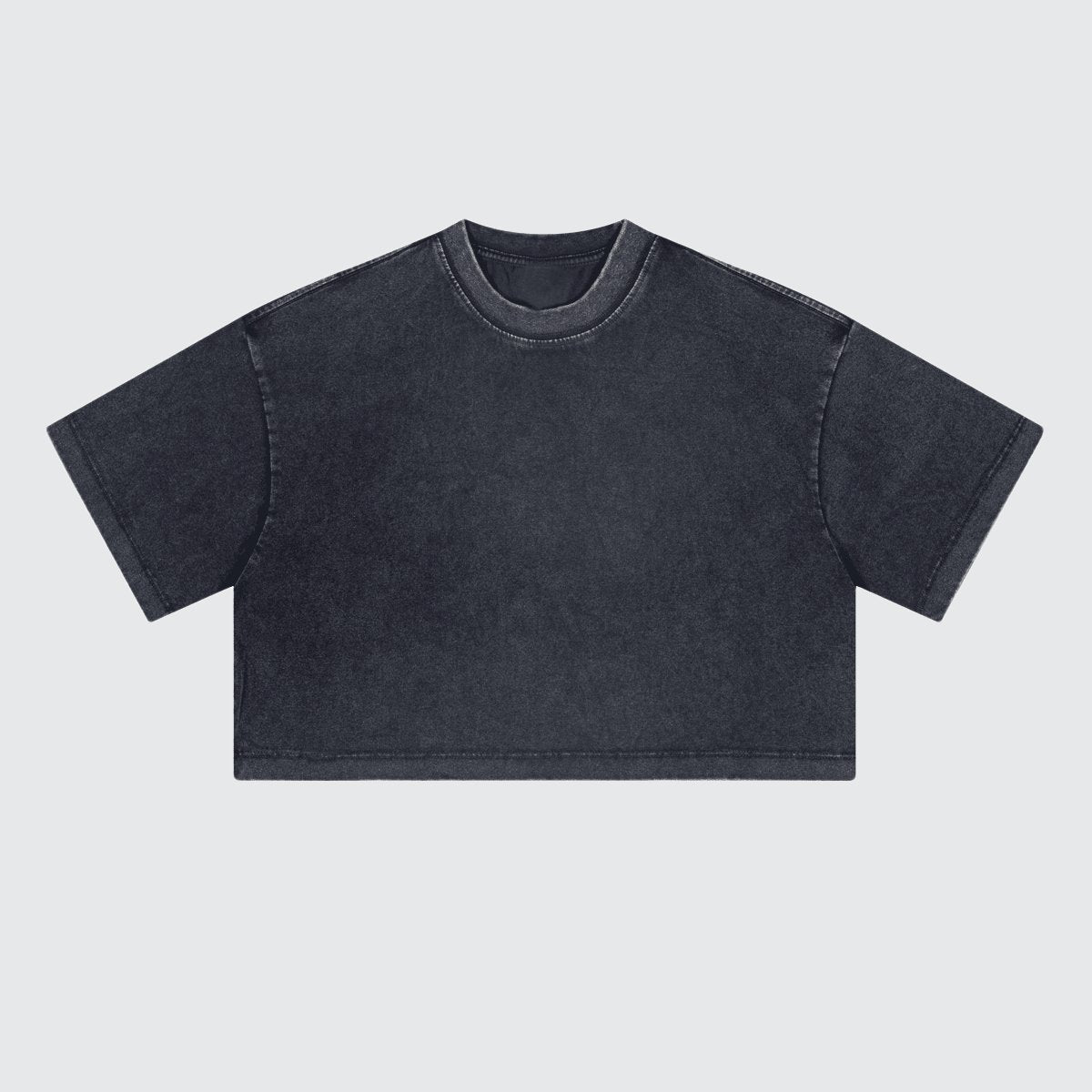 Heavyweight Washed Loose-Fit Cropped Crewneck T-Shirt - The One PR