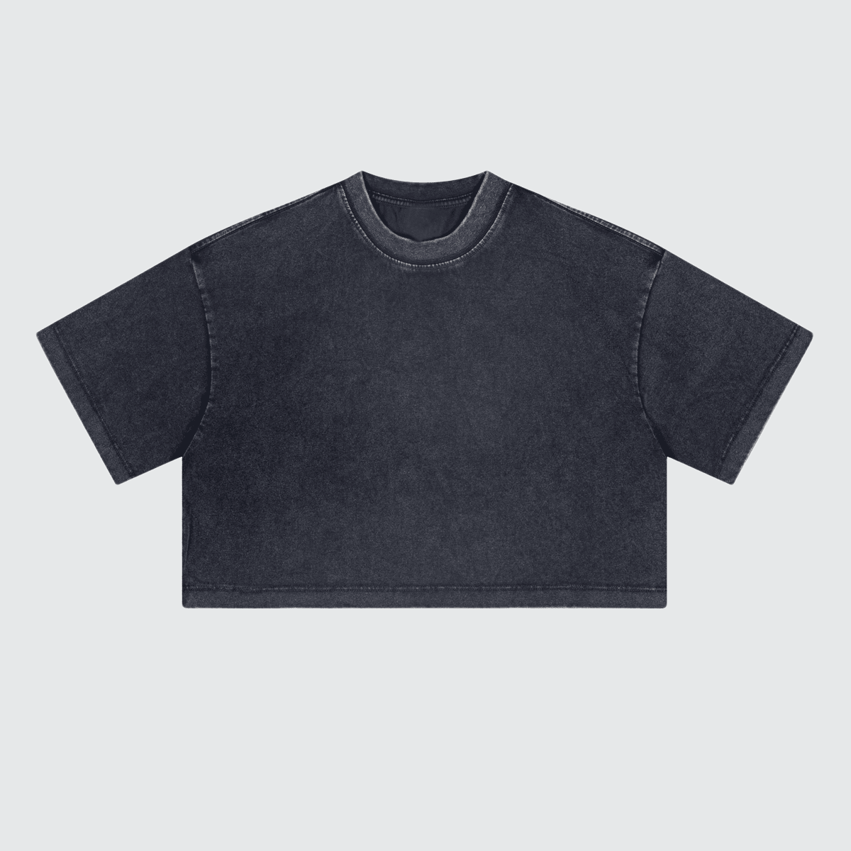Heavyweight Washed Loose-Fit Cropped Crewneck T-Shirt