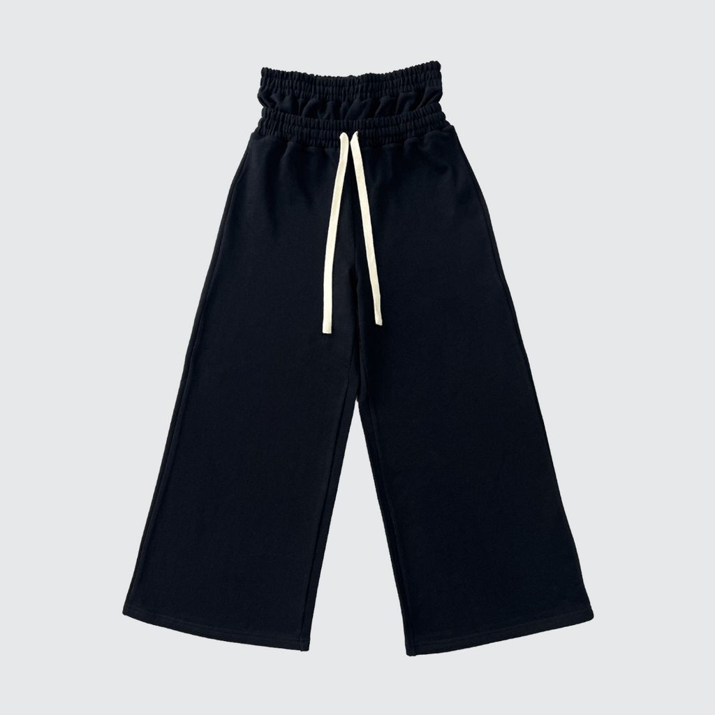 The One Heavyweight Double Waist Cotton French Terry Wide-Leg Sweatpants
