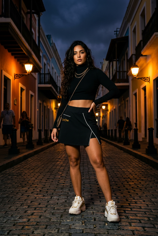 High-Waist A-Line Skirt