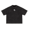 Leader Heavyweight Waffle-Texture Washed Cropped Boxy T-Shirt - The One PR