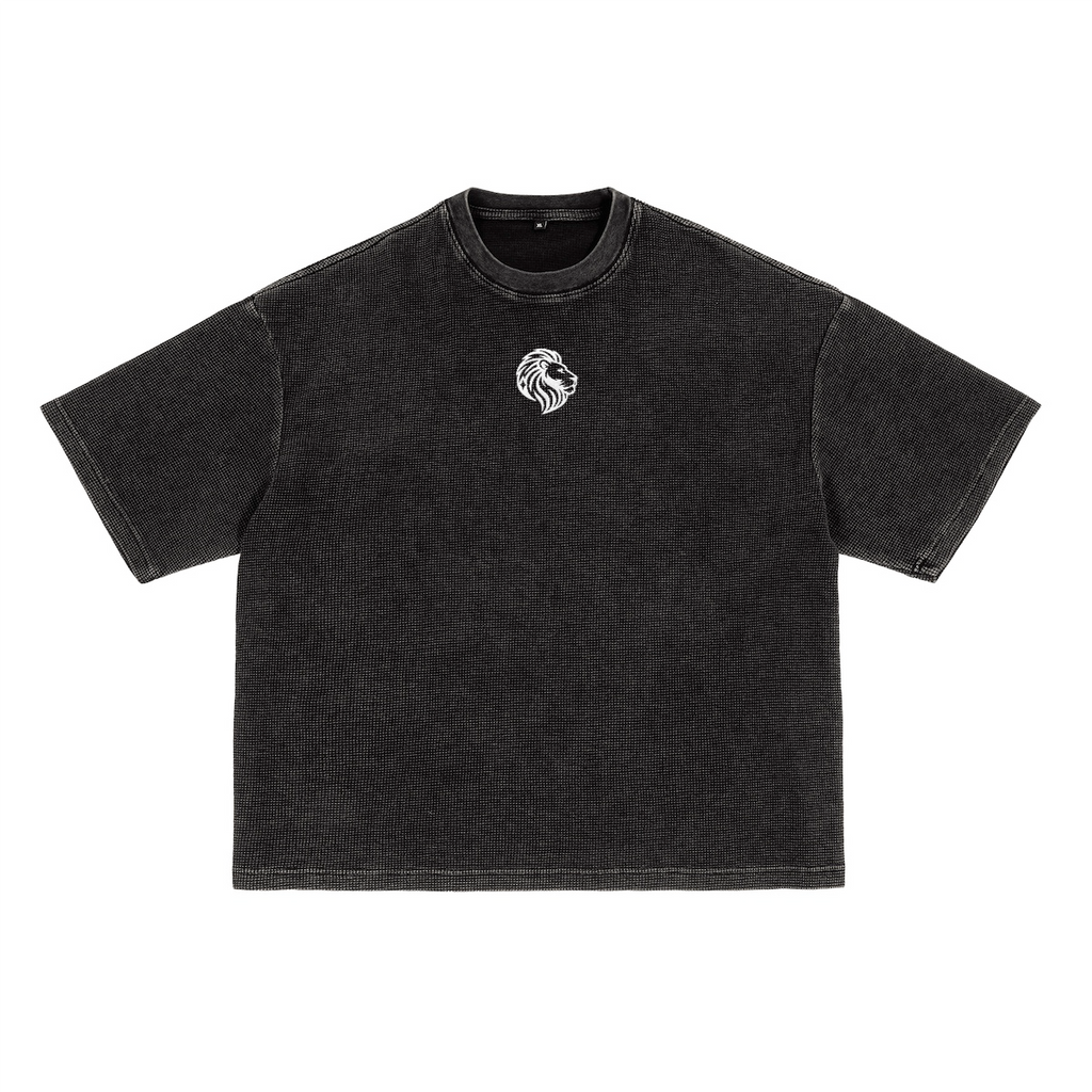 Black t-shirt on a white background