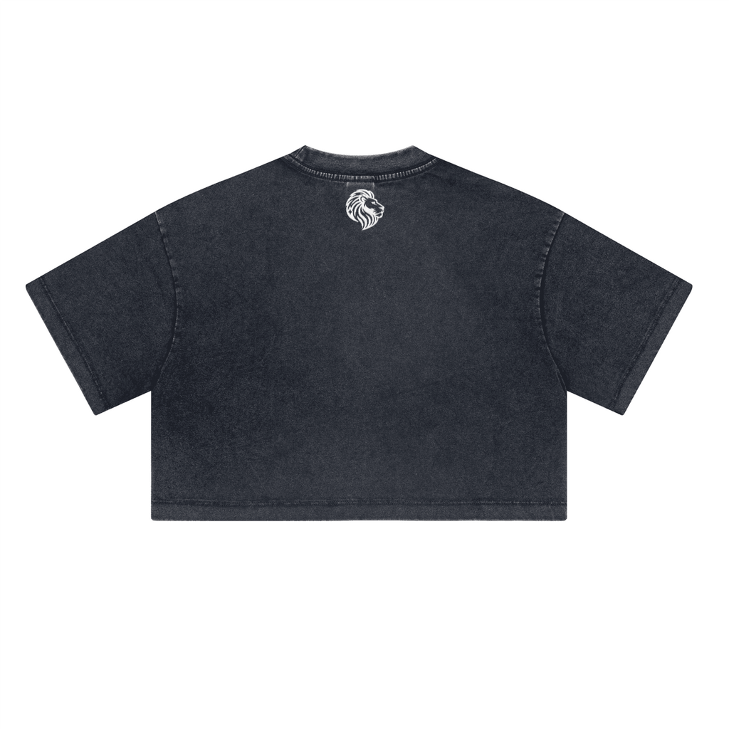 Heavyweight Washed Loose-Fit Cropped Crewneck T-Shirt