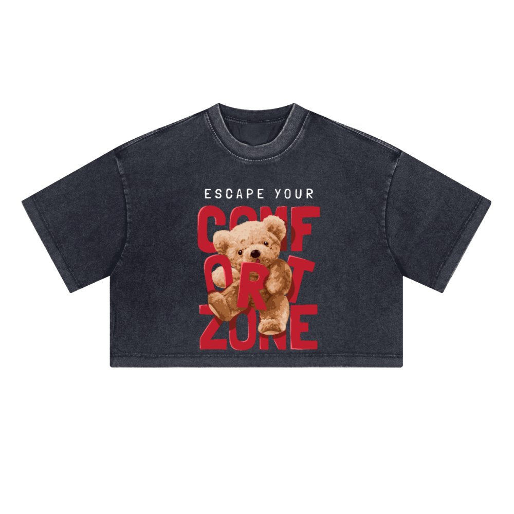 Heavyweight Washed Loose-Fit Cropped Crewneck T-Shirt - The One PR