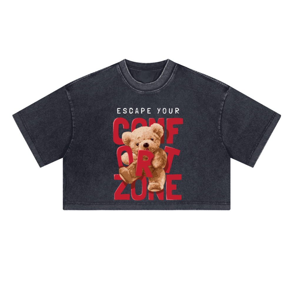 Heavyweight Washed Loose-Fit Cropped Crewneck T-Shirt