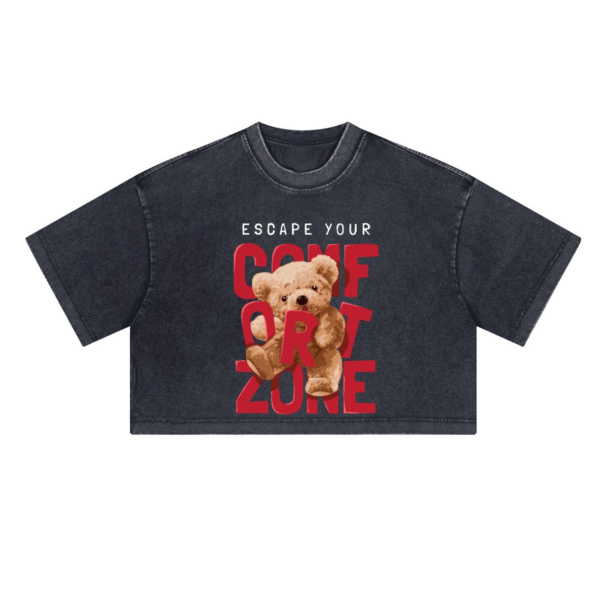 Heavyweight Washed Loose-Fit Cropped Crewneck T-Shirt - The One PR