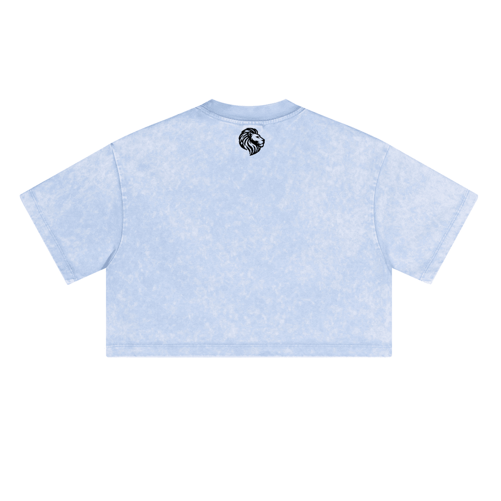 Heavyweight Washed Loose-Fit Cropped Crewneck T-Shirt