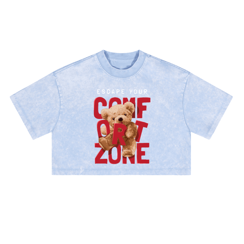 Heavyweight Washed Loose-Fit Cropped Crewneck T-Shirt