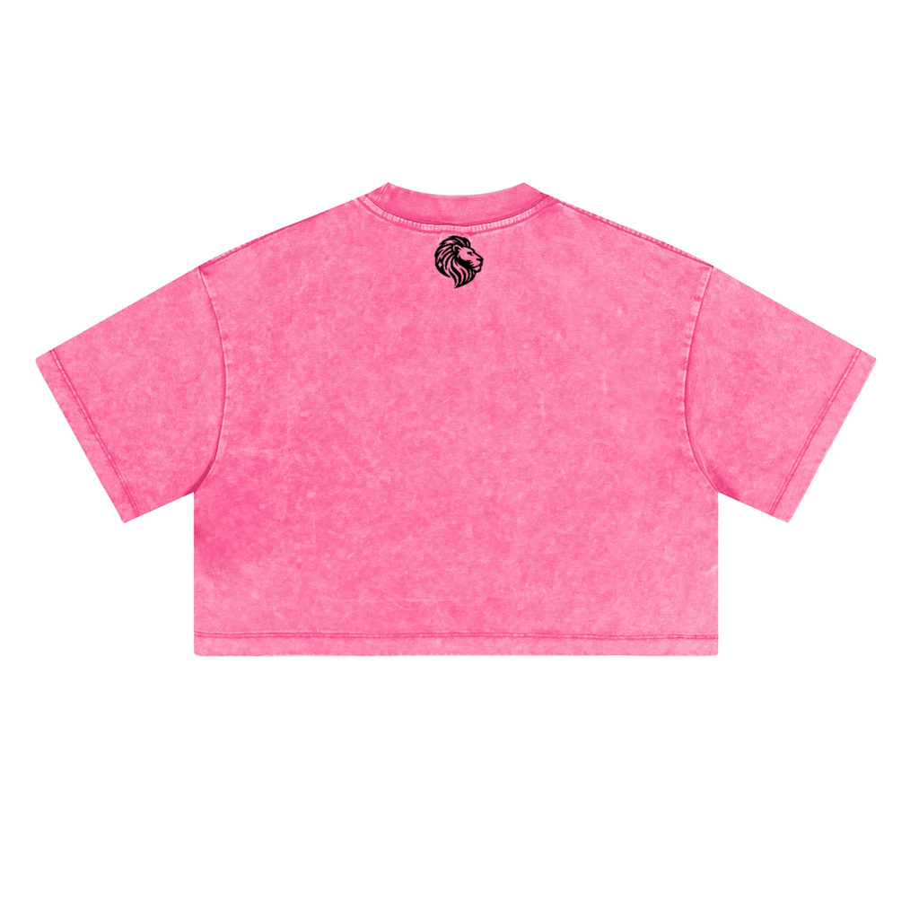 Heavyweight Washed Loose-Fit Cropped Crewneck T-Shirt