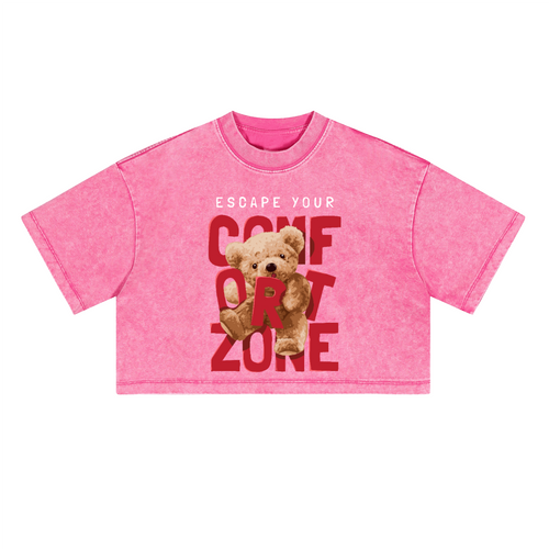 Heavyweight Washed Loose-Fit Cropped Crewneck T-Shirt