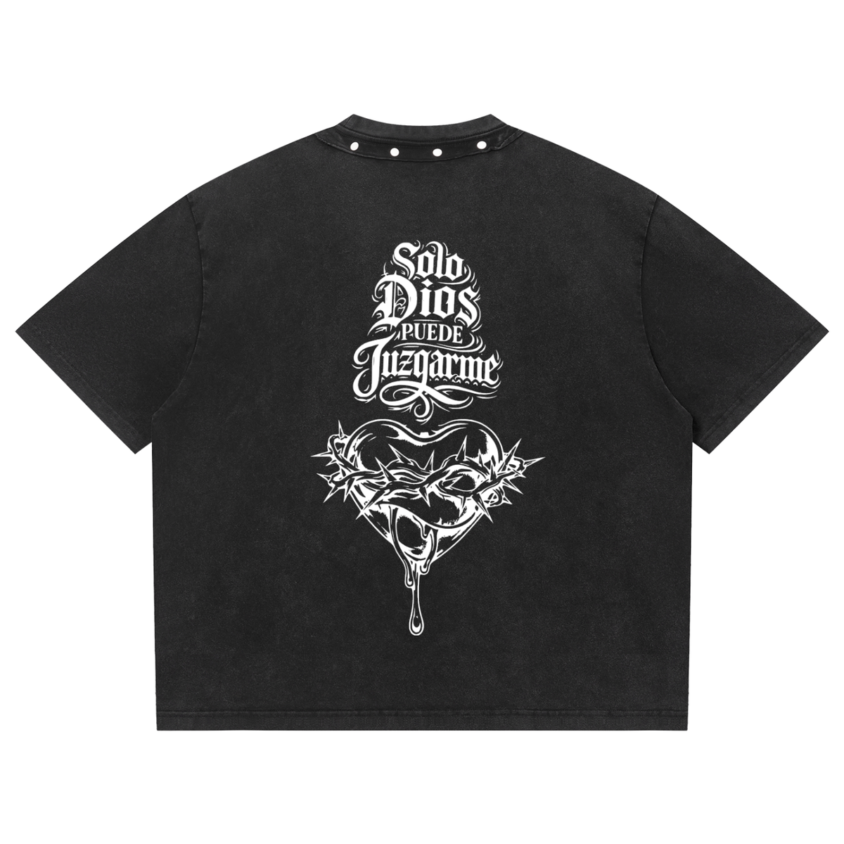 Only God Judge Me Camiseta Boxy con Tachuelas