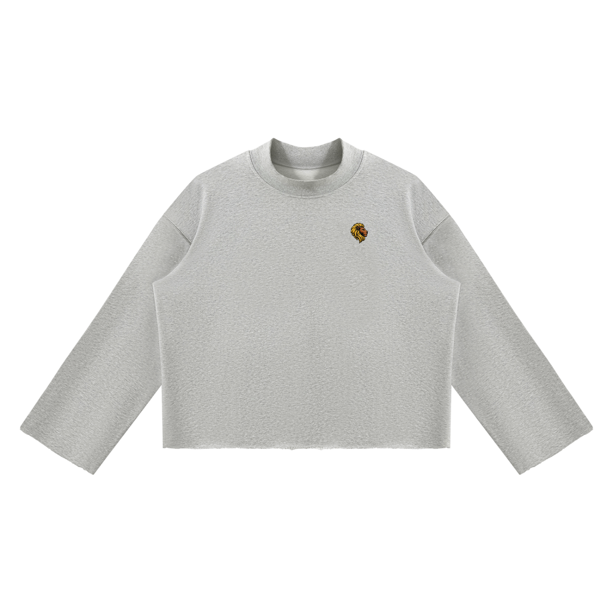 The One Sudadera Cuello Alto Bordes sin Rematar Boxy