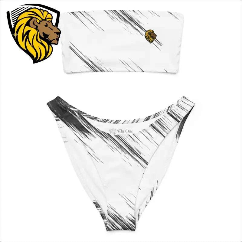 Black & White Bandeau Bikini | Women's Swimwear | The One PR