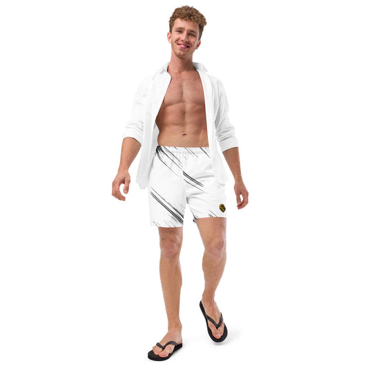 Black & White Swim Trunks The One PR Plus Size Black & White Swim Trunks - UPF 50+ Protection The One PR