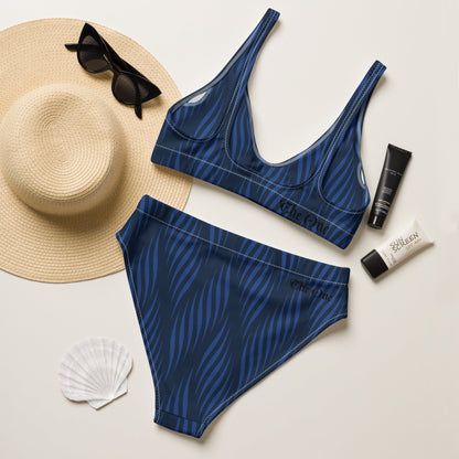 Blue Leaf high-waisted bikini The One PR Blue Leaf Bikini: Plus Size & Sustainable Fashion The One PR
