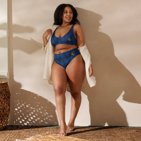 Blue Leaf high-waisted bikini The One PR Blue Leaf Bikini: Plus Size & Sustainable Fashion The One PR