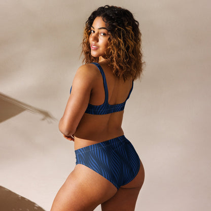 Blue Leaf high-waisted bikini The One PR Blue Leaf Bikini: Plus Size & Sustainable Fashion The One PR
