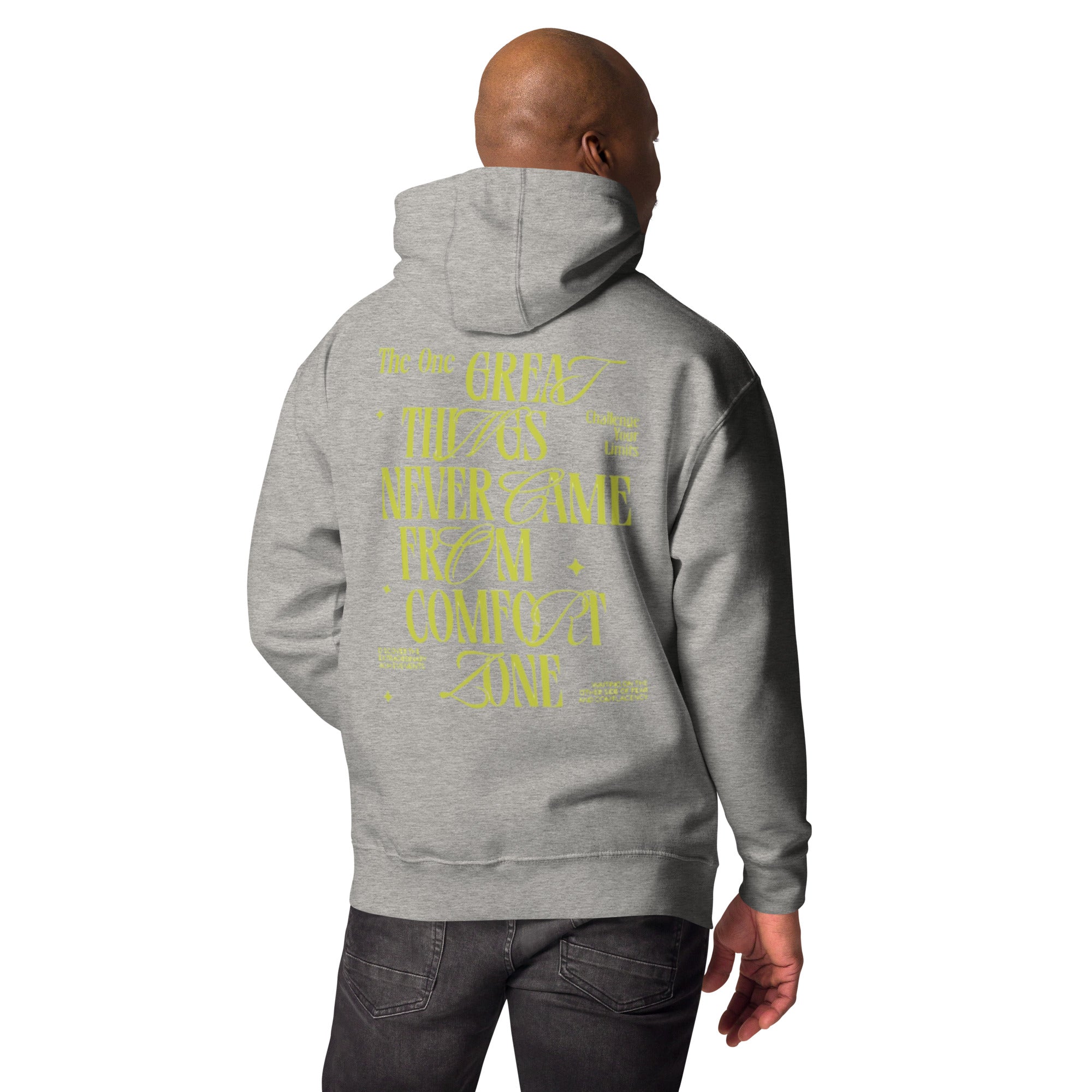 Men's Gray Hoodie with Motivational Quote | The One PR Apparel