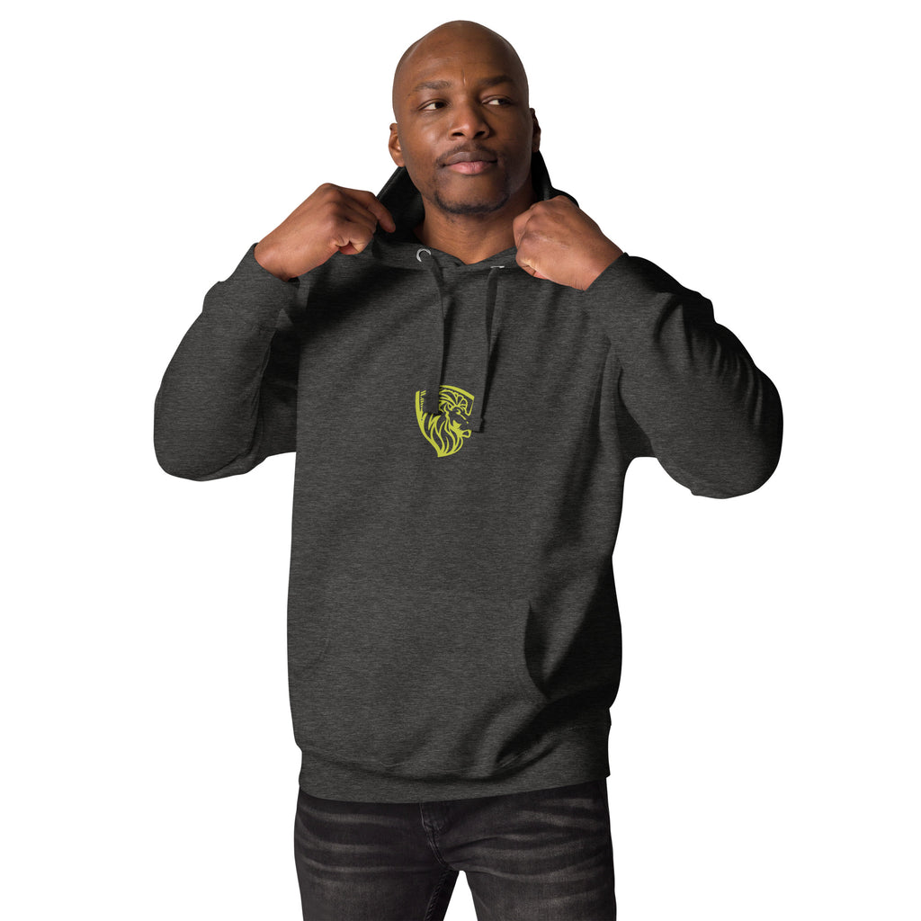 The One PR: Men's Charcoal Hoodie with Lion Logo - Streetwear Style