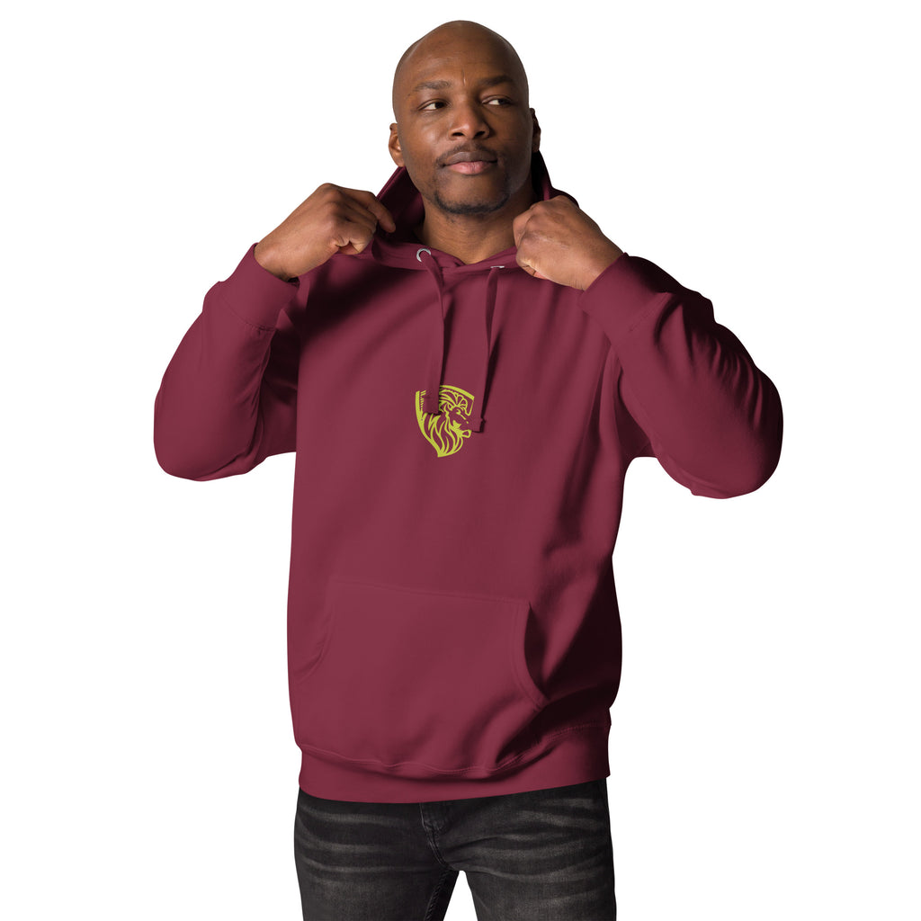 Maroon "GREAT THINGS" Hoodie for Men | Lion Logo | The One PR Apparel | Premium Cotton Blend Casual Sweatshirt