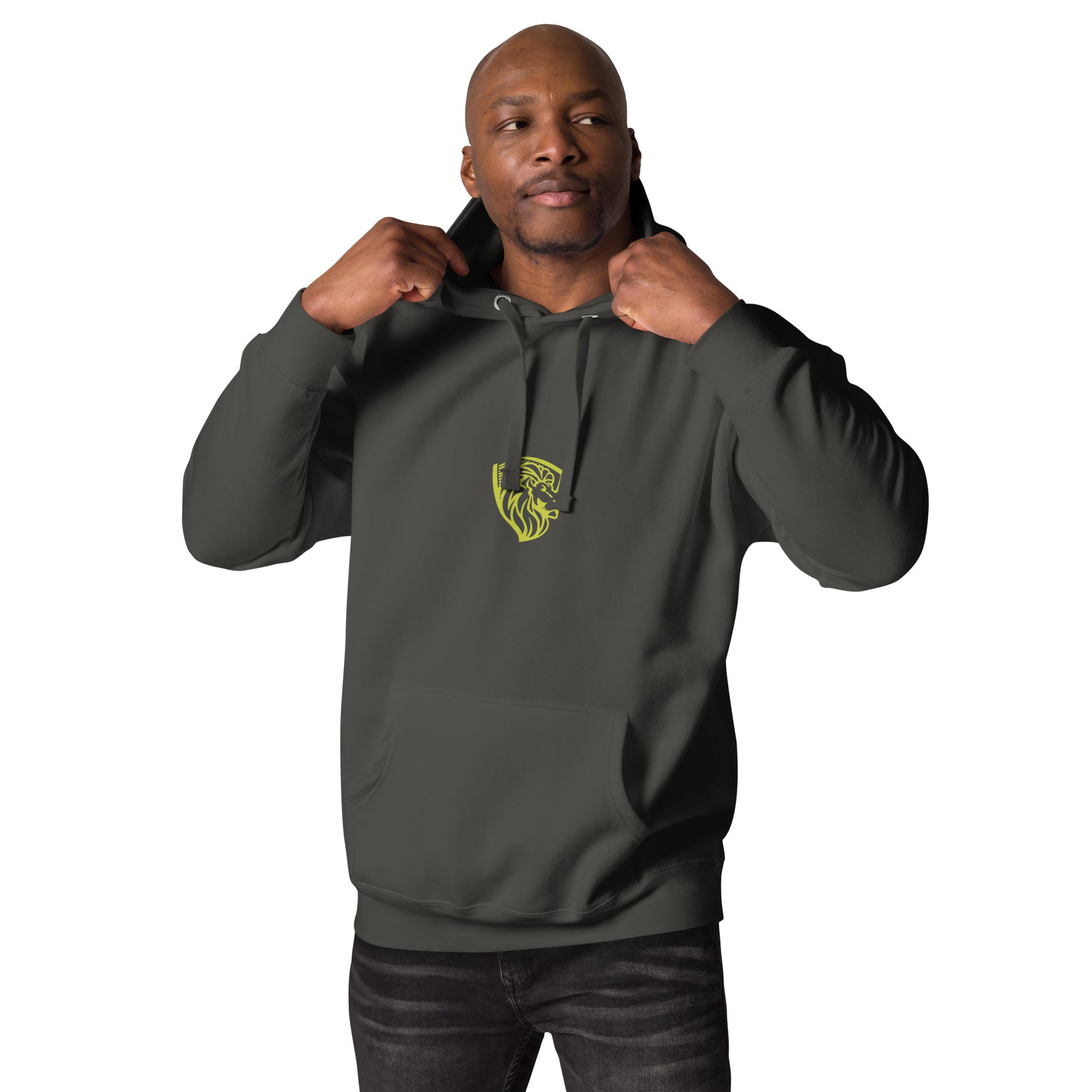 Men's Gray Hoodie with Lion Logo - Stylish Casual Wear | The One PR
