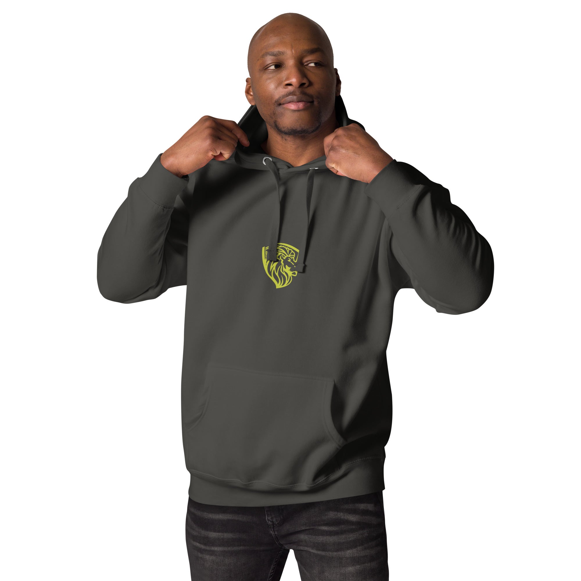 Men's Gray Hoodie with Lion Logo - Stylish Casual Wear | The One PR