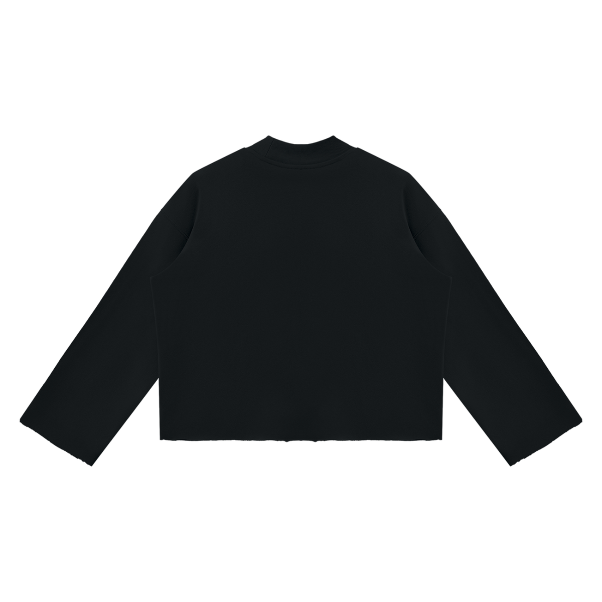The One Sudadera Cuello Alto Bordes sin Rematar Boxy